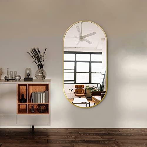Delma 48x24 Gold Oval Bathroom Mirror - Image 2