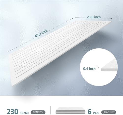 6 Pack Acoustic Wall Panels, 47.2"x23.6" Decorative Sound Proof Panels - Image 2
