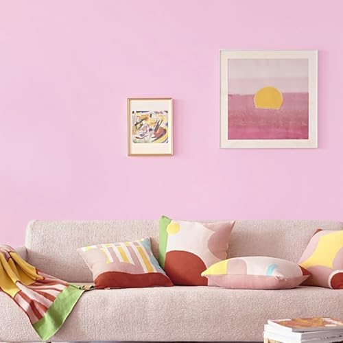Yasinet 17.71" X 118" Pink Wallpaper Solid Color Peel and Stick Wallpaper Pink - Image 3