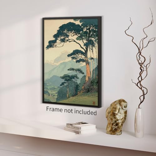 Japanese Forest Canvas Wall Art Asian Tranquil Mountain Landscape Posters - Image 3