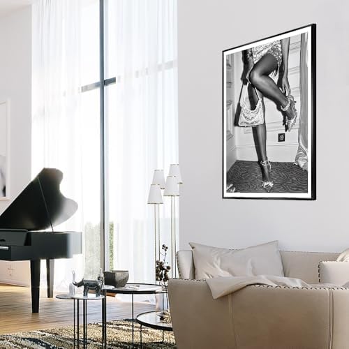 High Fashion Poster Trendy Black and White Wall Art Retro Girl Luxury Feminist - Image 5