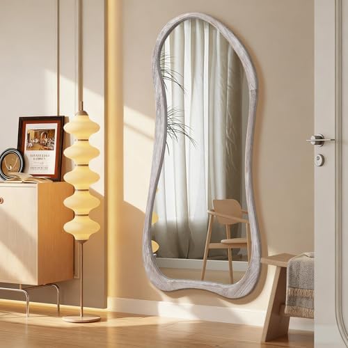 AAZZKANG Wall Mirror Full Length Rustic Wood Framed Floor Mirrors 71"x32" - Image 4