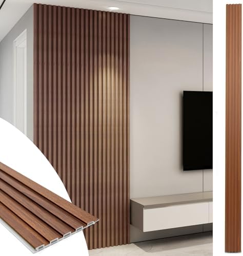 Art3d 108 x 6 Inch WPC Wood Slat Wall Panels, 3D Wall Accents by Art3d