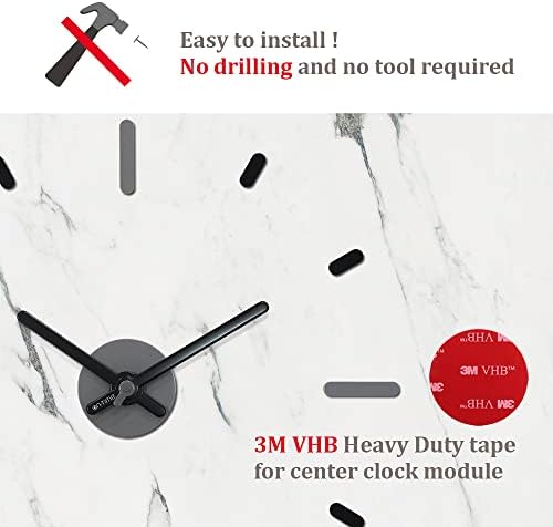 Presentime Large Frameless DIY Wall Clock - Image 2