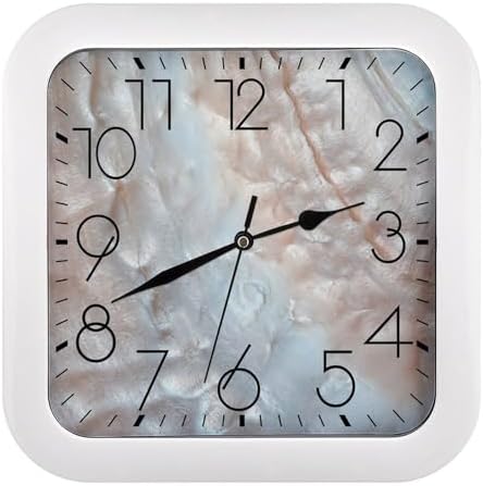 Mother of Pearl Light Square DIY Frame Wall Clock by Unknown