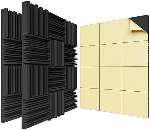 Self-Adhesive Acoustic Panels 36 Pack, High Resilience Sound Proofing Padding by LIGHTDESIRE