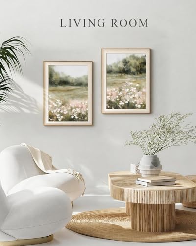 VIYYIEA Framed Rustic Countryside Garden Scene Wall Art Set, 12×16 Inch - Image 2