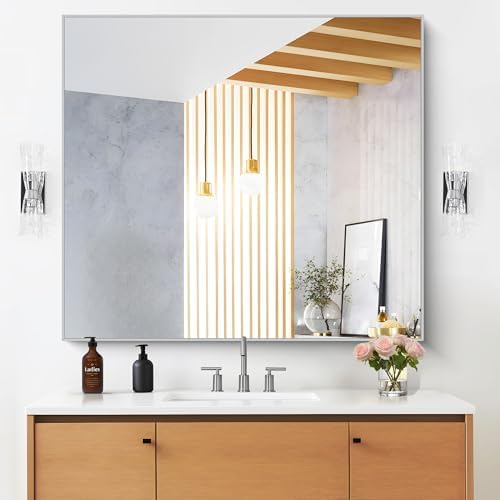 DESBING 36" x 40"Bathroom Mirror, Decorative Rectangular Vanity Mirror - Image 2