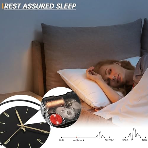 Large Wall Clocks for Living Room, Silent Non-Ticking Quartz Battery Operated - Image 3
