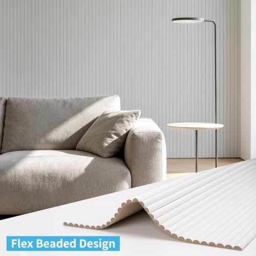 Art3d Roll-Flat Beaded Wood Slat Wall Panel, 94.5 x 23.6 in - Image 4