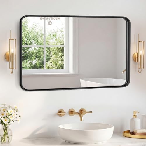 NEWBULIG Bathroom Mirror for Over Sink, 32X48 Inch Wall Vanity Mirror by NEWBULIG