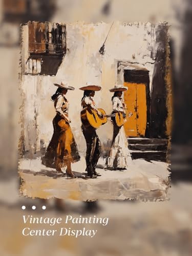 Gold Framed Wall Art, Mexican Mariachi Canvas Prints, Vintage Mexican Street - Image 7