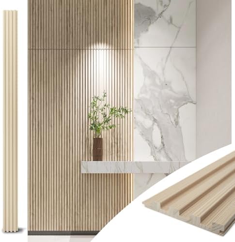 Art3d 108 x 5.7 Inch Slat Wood Wall Paneling by Art3d