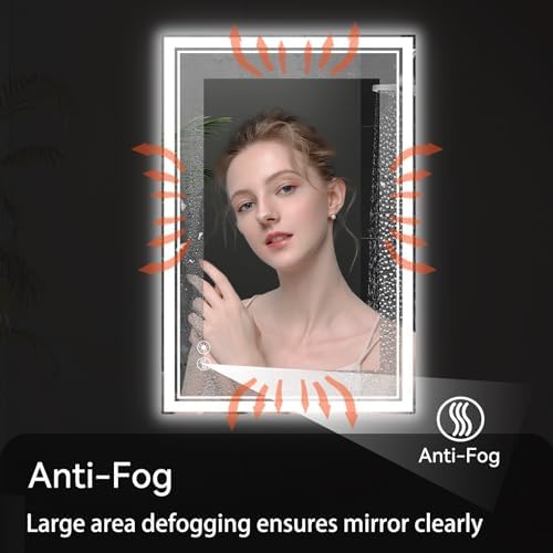 28" x 36" LED Bathroom Mirror, Wall Vanity Mirror - Image 3