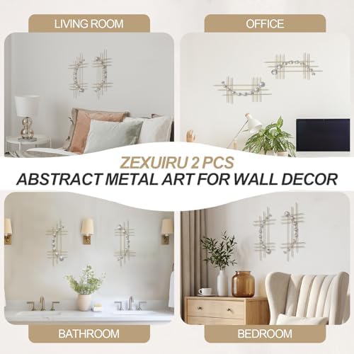 ZEXUIRU 2 Pcs Abstract Metal Art - Image 6
