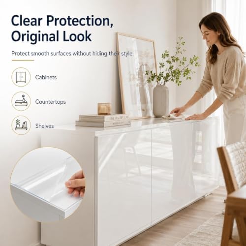 Clear Contact Paper & Wall Protector, 23.6*118 Inches Inches Adhesive Vinyl - Image 4