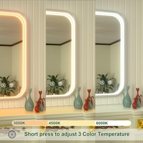 30"x30" Silver LED Bathroom Mirror - Image 2