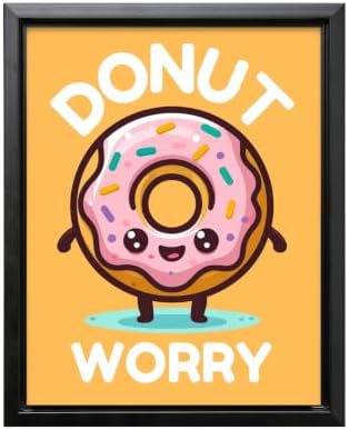 InkFlow Posters Donut Worry Canvas Poster by InkFlowPosters