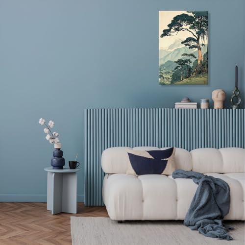 Wframed Pine Mountain Landscape Canvas Wall Art 24x36in - Image 4