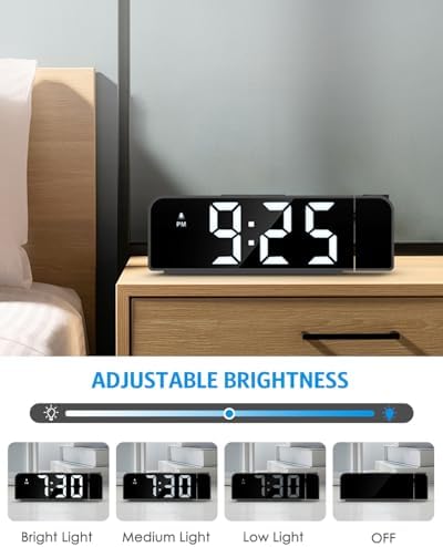 AMIR Projection Alarm Clock for Bedroom Ceiling, Projection Clock - Image 3