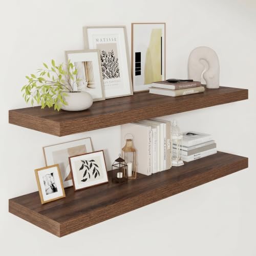 Vivelove Deep Floating Shelves 40x12” Set of 2 by VIVELOVE