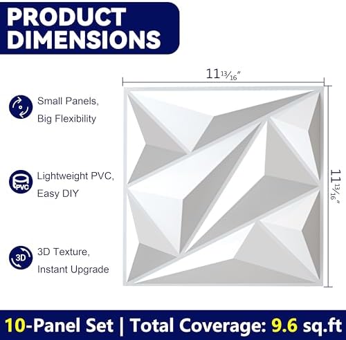 3D Wall Panels White PVC Wall Panels - Image 3