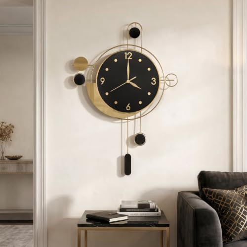 Cuspin Modern Wall Clock Black Gold by Cuspin