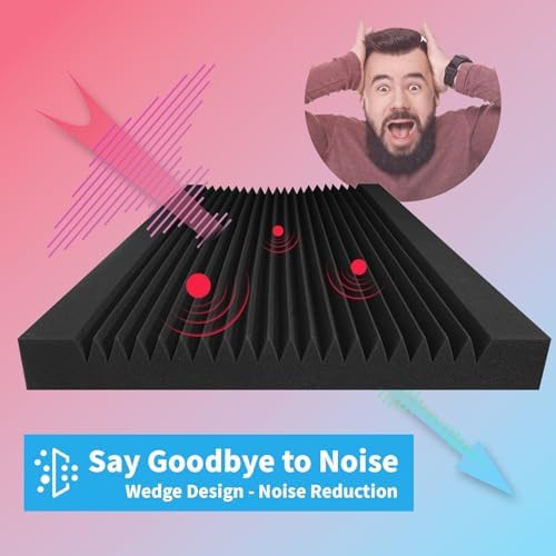 Art3d 4-Pack High-Density Wedge Design Acoustic Foam Panels - Image 6