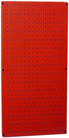 Wall Control Pegboard 32in x 16in Red Metal Pegboard Tool Board Panel by Wall+Control