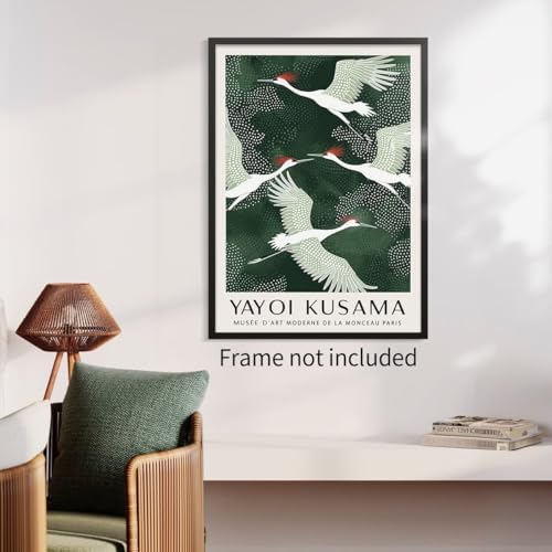 Japanese Flying Cranes Wall Art Vintage Bird Pictures Aesthetics Posters - Image 4