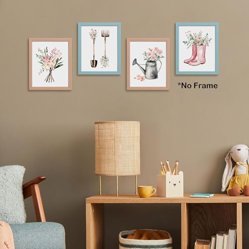 TLESKE Floral Flower Spring Gardening Posters Prints Unframed 8x10 Set of 4 - Image 5