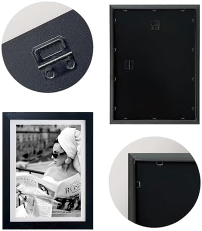 Framed Black and White Canvas Wall Art Woman Reading Newspaper Femisit Print - Image 4