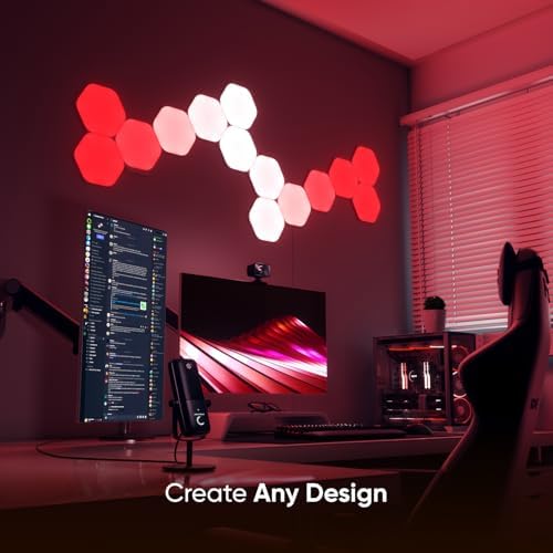 Nanoleaf Hexagon Lights, Smart RGBW LED Wall Light Panels, 3 PK - Image 3
