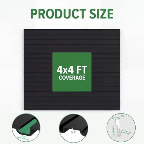 4x4 ft Slatwall Panel, Slatwall Panel Wall Storage Systems - Image 4