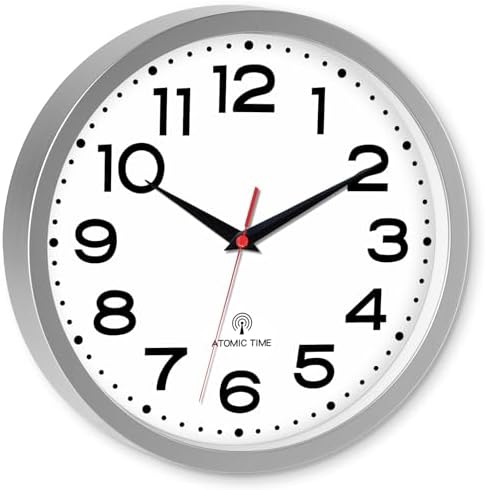 Roymnie 10 Inch Atomic Wall Clock, Battery Operated Silent Non Ticking - Image 2