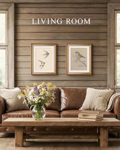 VIYYIEA Vintage Gold Framed Bird Wall Art - Image 6