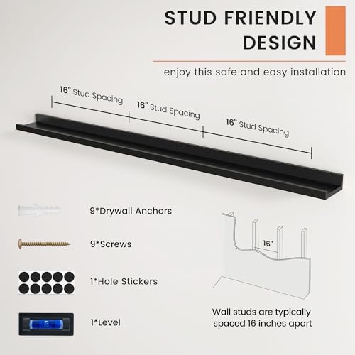 Picture Ledge Shelf, Long Floating Shelves - Image 5