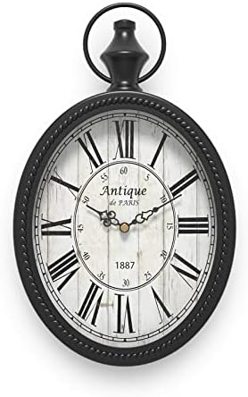 Menterry Small Retro Oval Wall Clock Antique Old Design by Menterry
