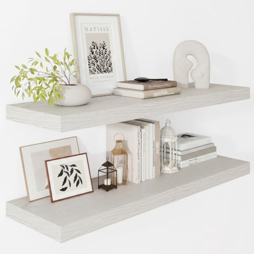 Vivelove Deep Floating Shelves 36x12” Set of 2 by VIVELOVE
