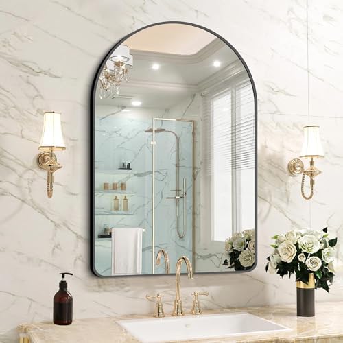 FORBATH Arched Bathroom Mirror 26x38 Inch, Bathroom Mirror Wall Mounted Modern - Image 2