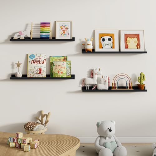 Dreamland Picture Ledge Shelf for Wall, Floating Shelves Set of 2, 32 Inch Long - Image 5