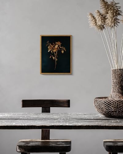 ARPEOTCY Vintage Framed Botanical Wall Art, Bedroom Bathroom Dark Floral - Image 3