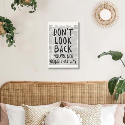 Black and White Retro Newspaper Wall Art Trendy Inspirational Quote Poster - Image 4