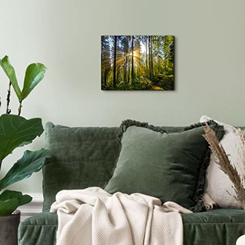 Sunrise Forest Canvas Wall Art for Living Room Nature Landscape Pictures Wall - Image 3
