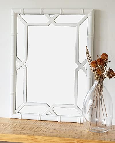 Bamboo-Look Solid Wood Window Pane Mirror 23" X 31" - Image 5