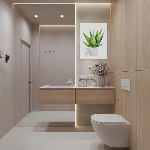 Framed Canvas Prints Funny toilet paper Botanical Aloe Vera Green Plant Wall - Image 7
