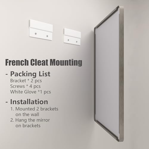 26x36 Inch Silver Bathroom Mirror - Image 6