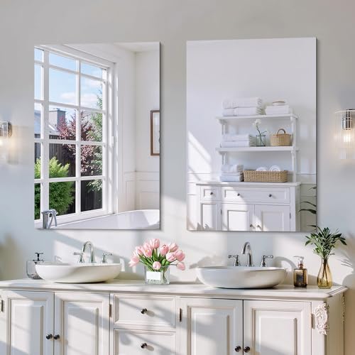 CILIBER 2-Pack 24x36 Inch Frameless Mirrors by CILIBER