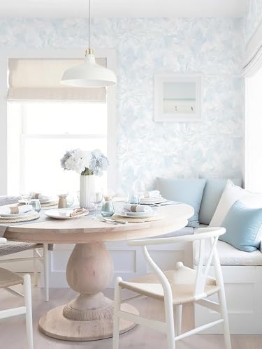 Dimoon 78.7"x17.3" Peel and Stick Wallpaper Blue Floral Boho Cute Contact Paper - Image 4