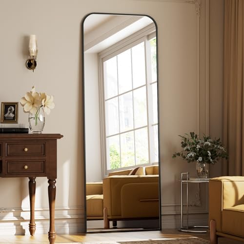 Full Length Mirror 64"x21" Arched Floor Standing Large Mirrors by Unknown